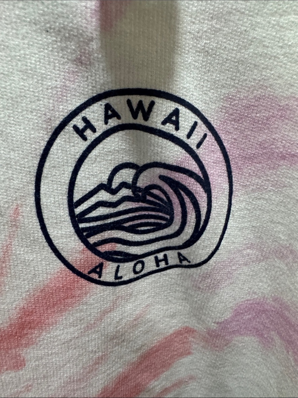 Lagaci Hawaii Aloha Tie Dye Hoodie Size M Pink White Lightweight - Picture 3 of 7